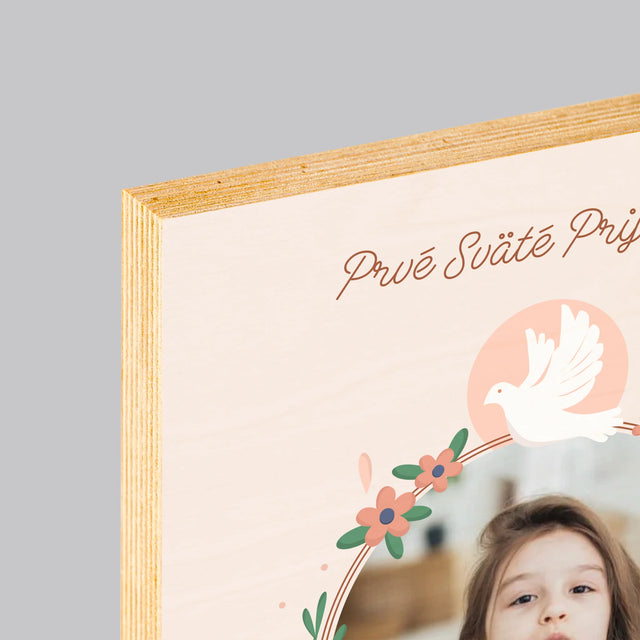 Fotografia A Podpis: Dobro V Srdci Prijímanie - Tlač Na Drevo (Vertikálne)