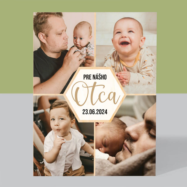 Fotokoláž: Pre Nášho Otca - Tlač Na Drevo (Vertikálne)
