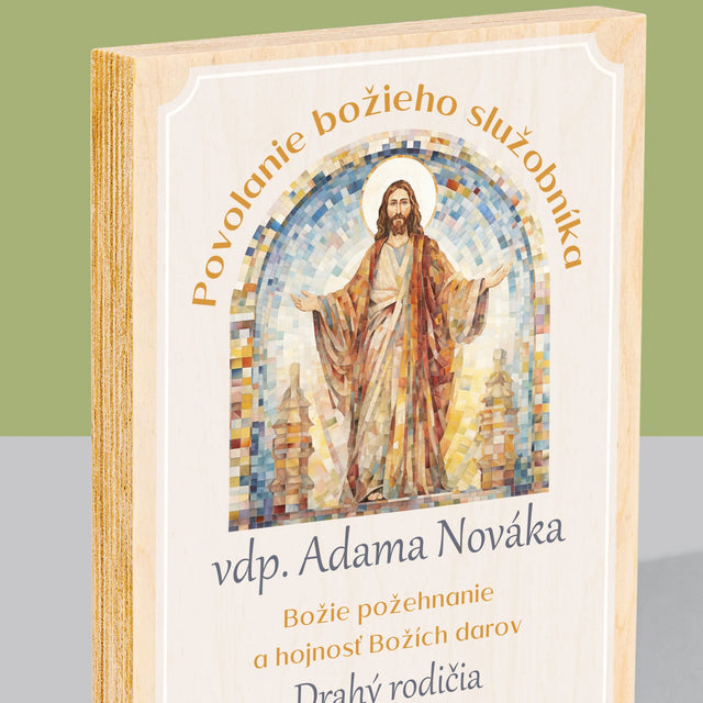 Meno A Podpis: Povolanie Božieho Služobníka - Tlač Na Drevo (Vertikálne)