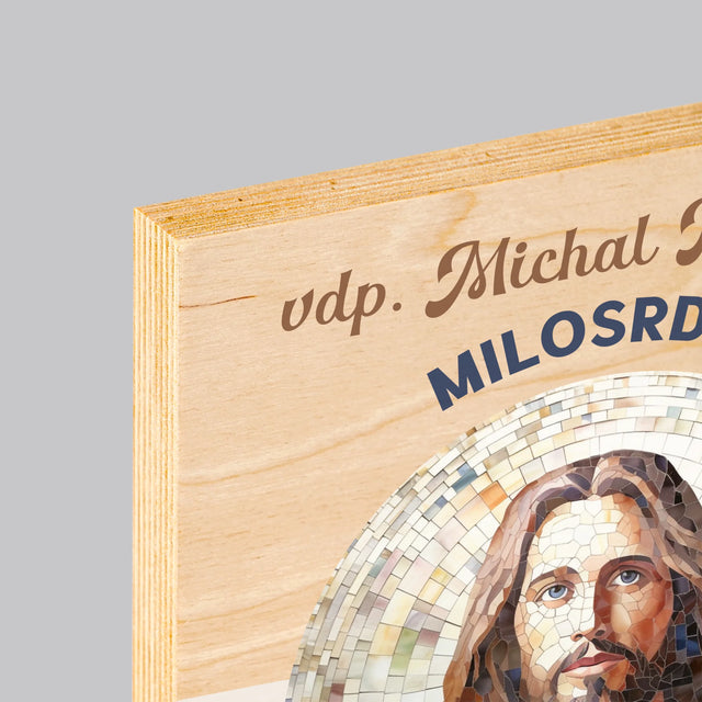 Meno A Podpis: Milosrdný Boží Služobník - Tlač Na Drevo (Vertikálne)