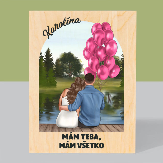 Tvorenie Postavy: Ona A On - Tlač Na Drevo (Vertikálne)