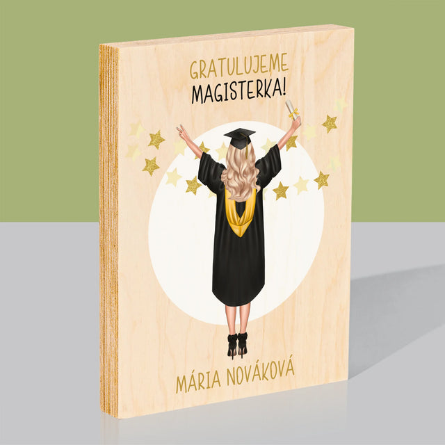 Tvorenie Postavy: Konečne Magister! - Tlač Na Drevo (Vertikálne)