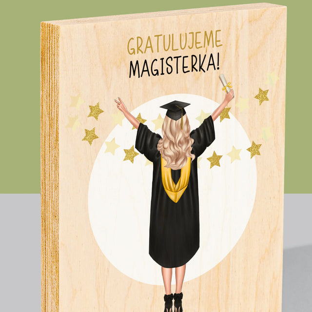 Tvorenie Postavy: Konečne Magister! - Tlač Na Drevo (Vertikálne)