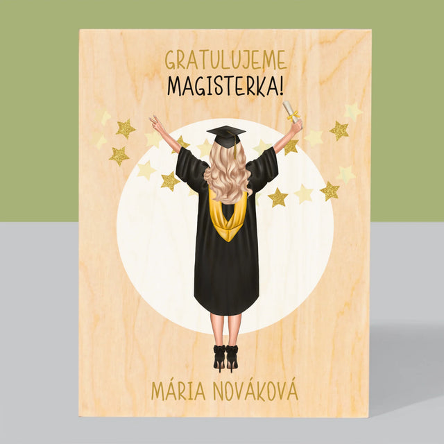 Tvorenie Postavy: Konečne Magister! - Tlač Na Drevo (Vertikálne)