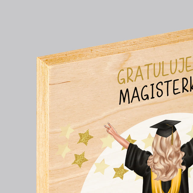 Tvorenie Postavy: Konečne Magister! - Tlač Na Drevo (Vertikálne)