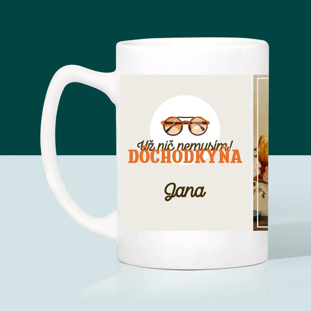 Fotografia A Podpis: Nič Nemusím! Dôchodkyňa - Hrnček