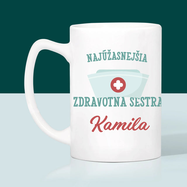 Fotokoláž: Najúžasnejšia Zdravotná Sestra - Hrnček