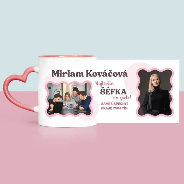 Fotokoláž: Najlepšia Šéfka - Hrnček