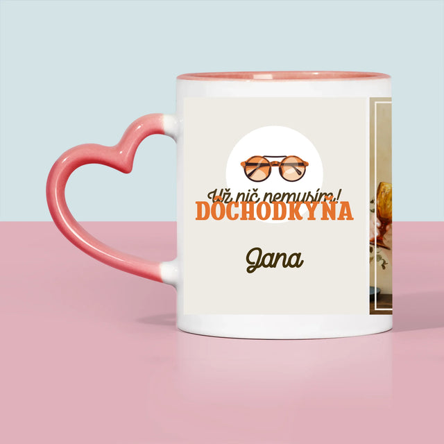 Fotografia A Podpis: Nič Nemusím! Dôchodkyňa - Hrnček