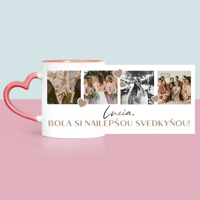Fotokoláž: Ďakujem Koláž Z Fotiek Pre Svedkyňu - Hrnček