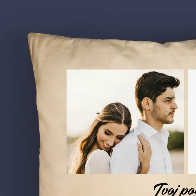 Fotokoláž: 4 Fotografie A Podpis - Vankúš 