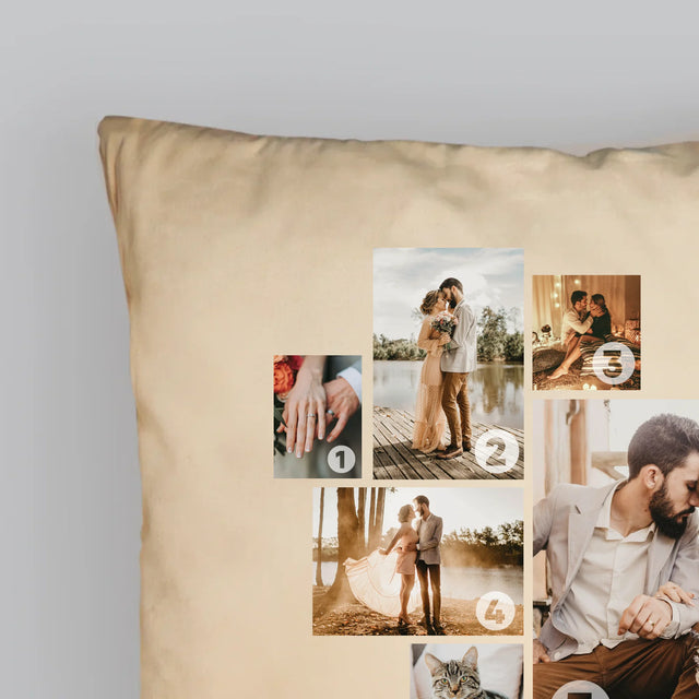 Fotokoláž: Srdce Koláž Z Fotografií - Vankúš 