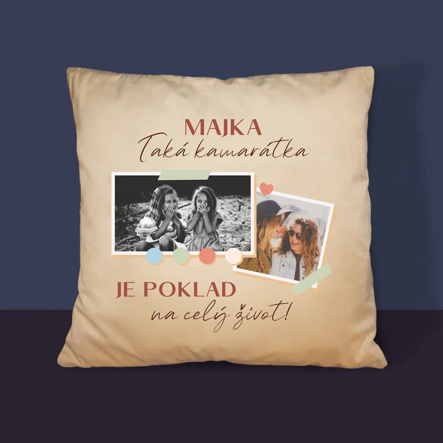 Fotokoláž: Kamarátka Je Poklad - Vankúš 
