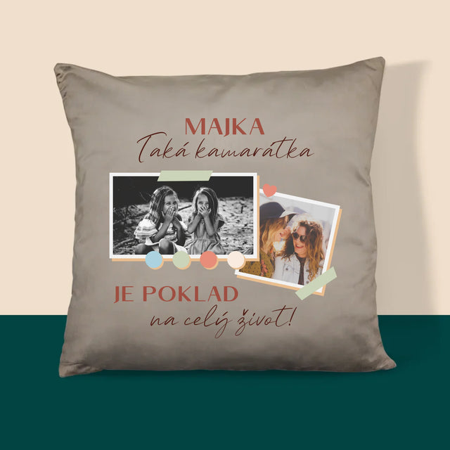 Fotokoláž: Kamarátka Je Poklad - Vankúš 