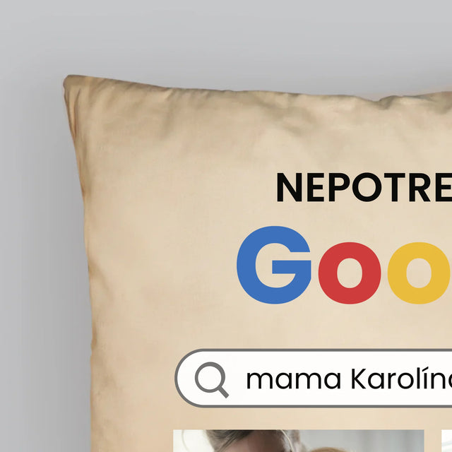 Fotokoláž: Nepotrebujem Google - Vankúš 