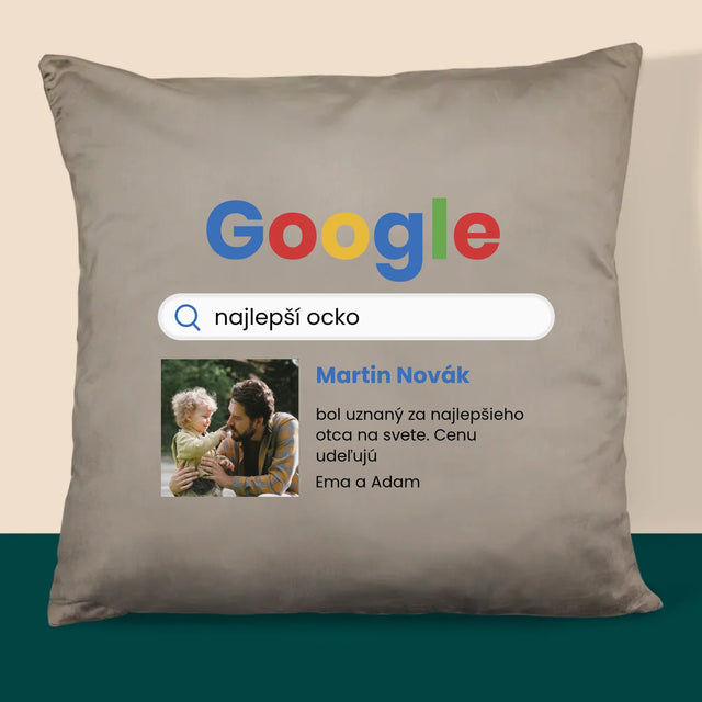 Fotografia A Podpis: Najlepší Ocko Výsledok Google - Vankúš 