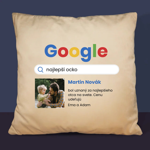 Fotografia A Podpis: Najlepší Ocko Výsledok Google - Vankúš 