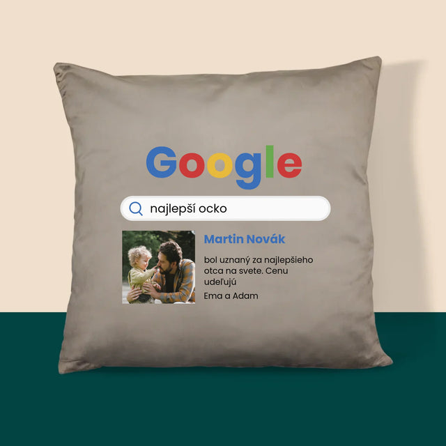 Fotografia A Podpis: Najlepší Ocko Výsledok Google - Vankúš 