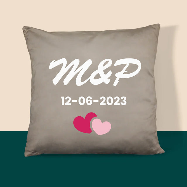 Monogram: Iniciály Srdcia - Vankúš 
