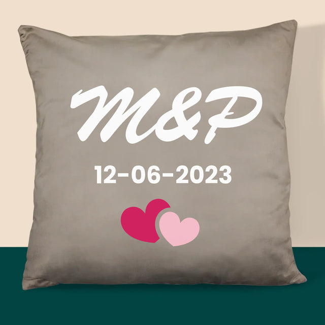 Monogram: Iniciály Srdcia - Vankúš 