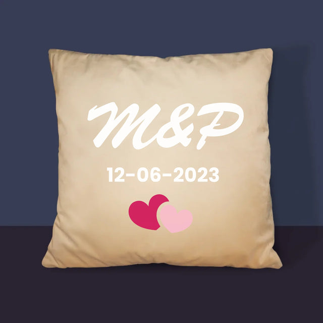 Monogram: Iniciály Srdcia - Vankúš 