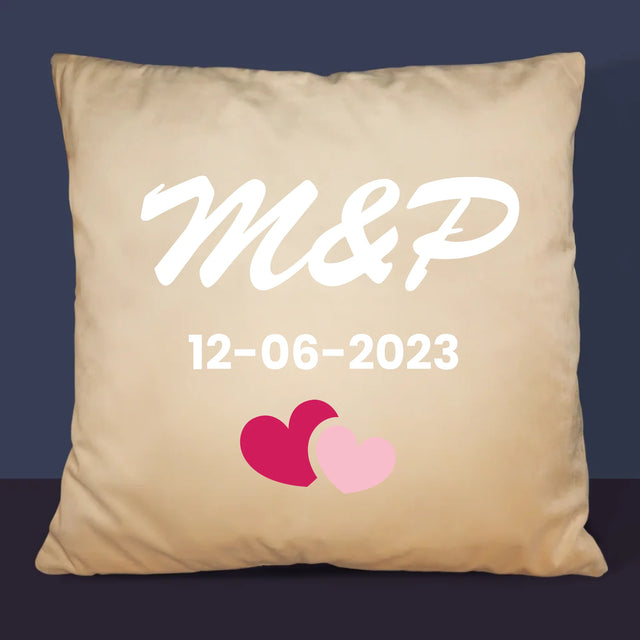 Monogram: Iniciály Srdcia - Vankúš 