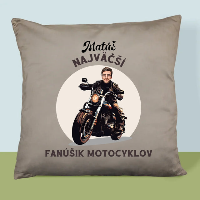 Tvoja Postava: Fanúšik Motocyklov - Vankúš 