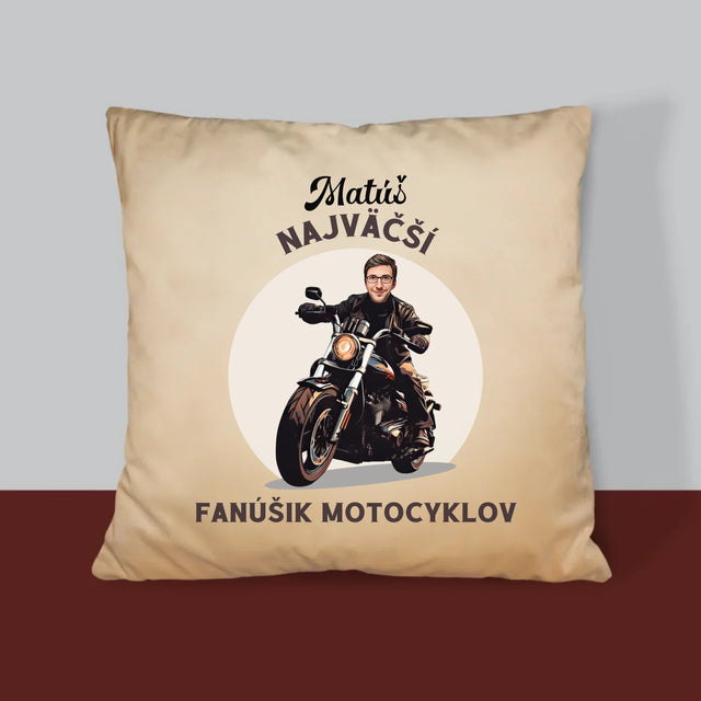 Tvoja Postava: Fanúšik Motocyklov - Vankúš 