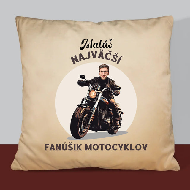 Tvoja Postava: Fanúšik Motocyklov - Vankúš 