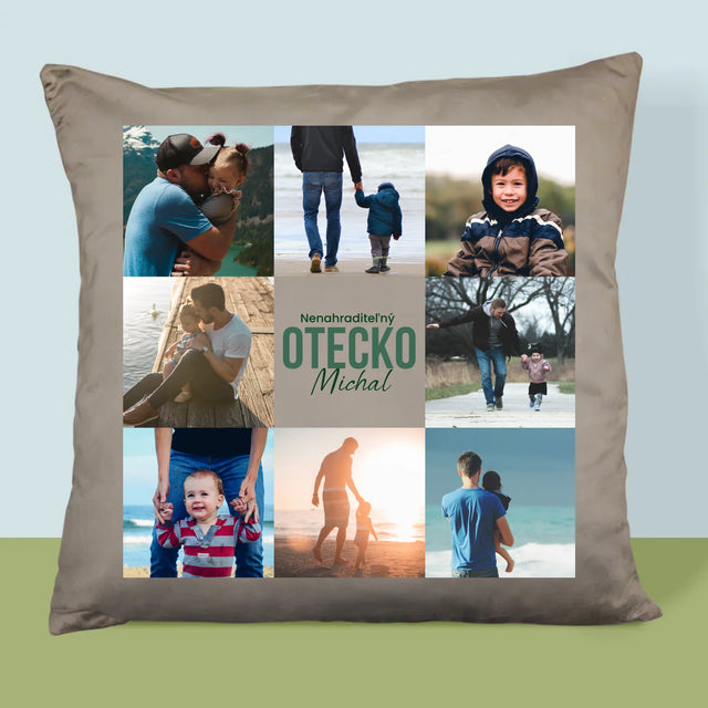 Fotokoláž: Nenahraditeľný Otecko - Vankúš 