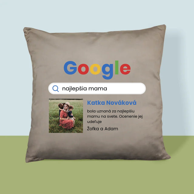 Fotografia A Podpis: Najlepšia Mama Výsledok Google - Vankúš 
