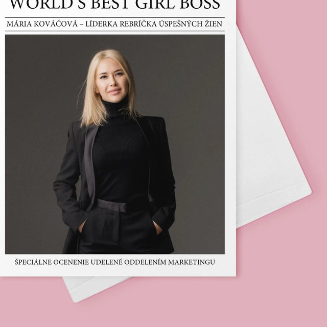 Obálka Časopisu: World’S Best Girl Boss - Kartička S Prianiami