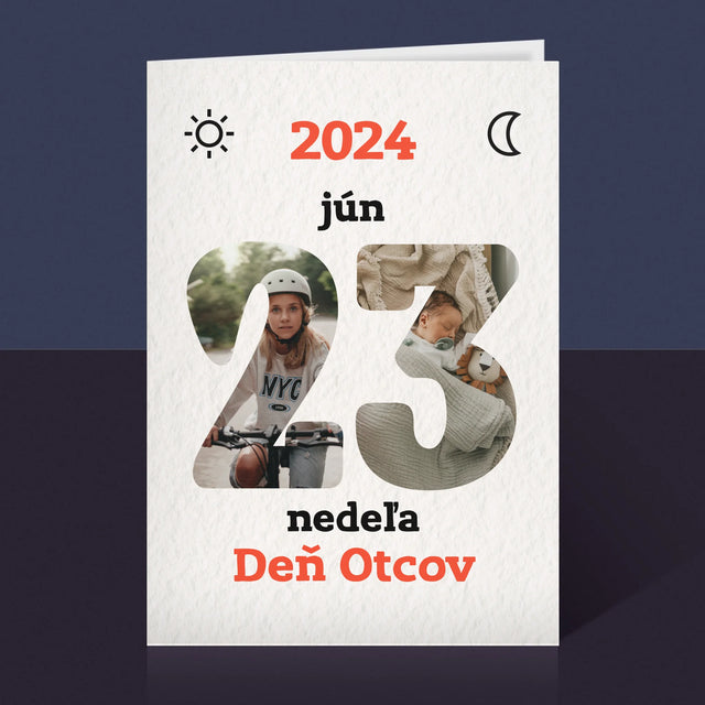 Slovo Z Fotografií: Deň Otcov List Kalendára - Kartička S Prianiami