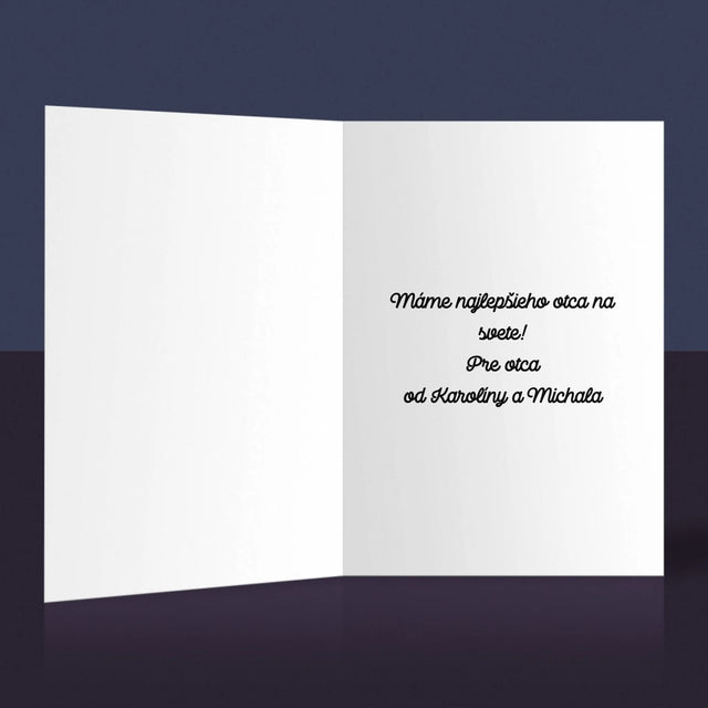 Slovo Z Fotografií: Deň Otcov List Kalendára - Kartička S Prianiami