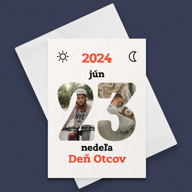 Slovo Z Fotografií: Deň Otcov List Kalendára - Kartička S Prianiami