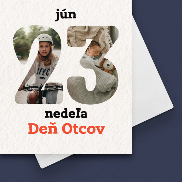 Slovo Z Fotografií: Deň Otcov List Kalendára - Kartička S Prianiami
