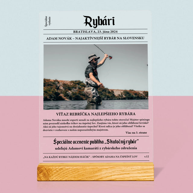 Fotografia A Podpis: Rybári - Tlač Na Akrylové Sklo (Vertikálne)