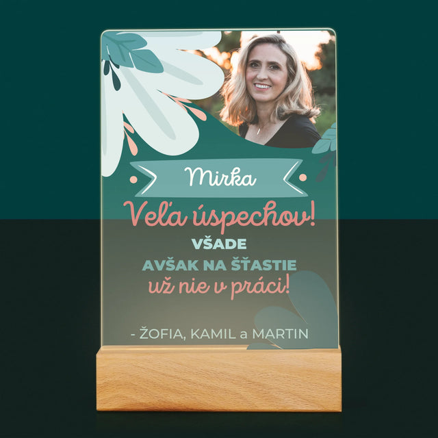 Fotografia A Podpis: Úspechy, Ale Nie V Práci - Tlač Na Akrylové Sklo (Vertikálne)