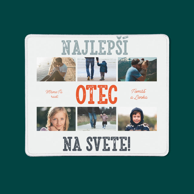 Fotokoláž: Najlepší Otec Na Svete Fotografie - Podložka Pod Myš
