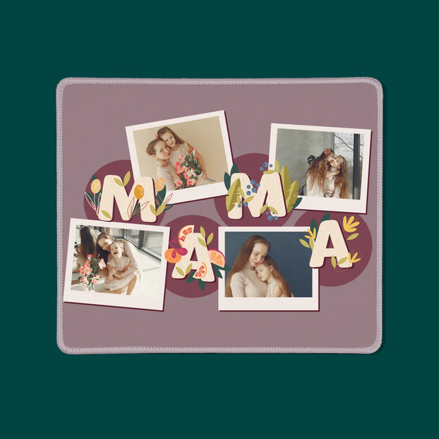 Fotokoláž: Písmená Mama - Podložka Pod Myš