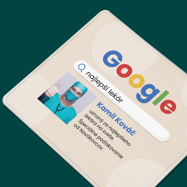 Fotografia A Podpis: Najlepší Lekár Výsledok Google - Podložka Pod Myš