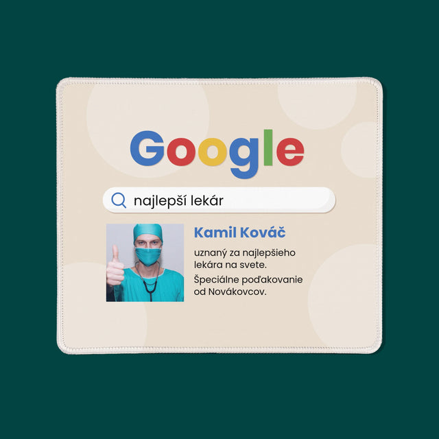 Fotografia A Podpis: Najlepší Lekár Výsledok Google - Podložka Pod Myš
