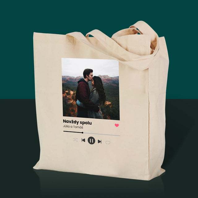Fotografia A Podpis: Spotify S Tvojou Fotografiou - Plátená Taška