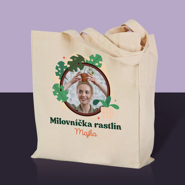 Fotografia A Podpis: Milovníčka Rastlín - Plátená Taška