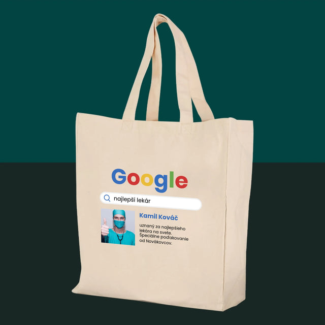 Fotografia A Podpis: Najlepší Lekár Výsledok Google - Plátená Taška