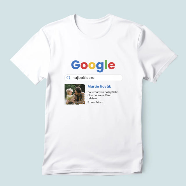 Fotografia A Podpis: Najlepší Ocko Výsledok Google - Pánske Tričko