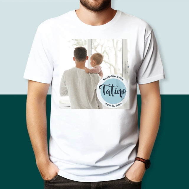 Fotografia A Podpis: Najlepší Tatino Na Svete - Pánske Tričko