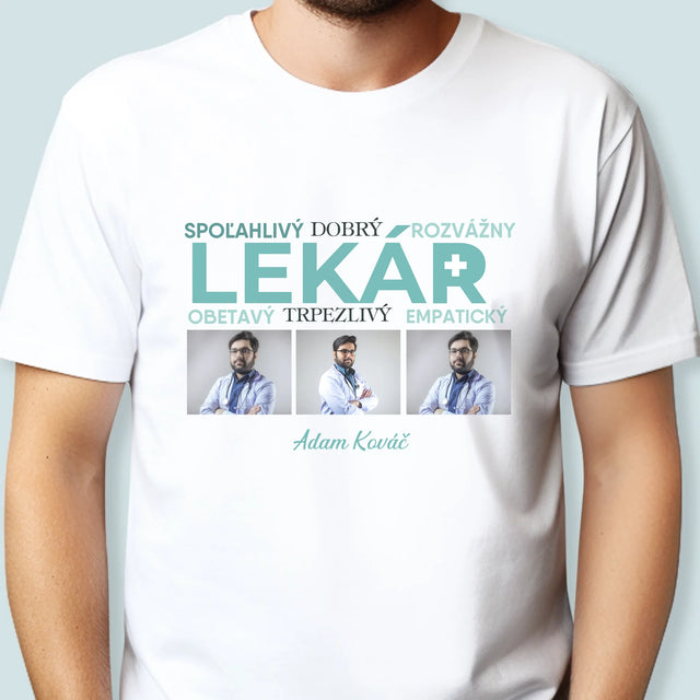 Fotokoláž: Lekár Črty - Pánske Tričko