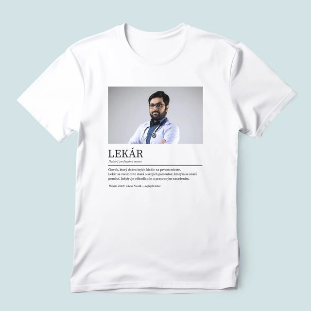 Fotografia A Podpis: Lekár Definícia - Pánske Tričko