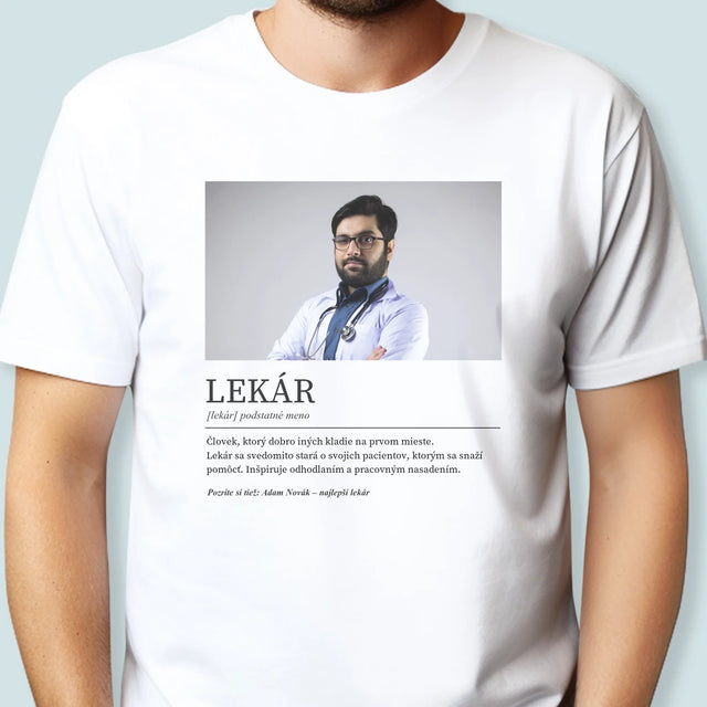Fotografia A Podpis: Lekár Definícia - Pánske Tričko